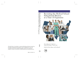 Revisiting the Medical School Educational Mission at a Time of Expansion R