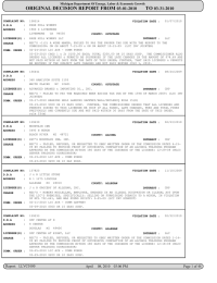 ORIGINAL DECISION REPORT FROM TO 03-01-2010 03-31-2010