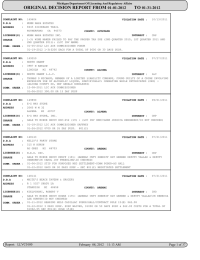 ORIGINAL DECISION REPORT FROM TO 01-01-2012 01-31-2012