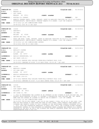 ORIGINAL DECISION REPORT FROM TO 06-01-2012 06-30-2012