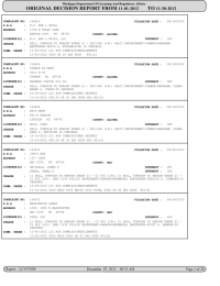 ORIGINAL DECISION REPORT FROM TO 11-01-2012 11-30-2012