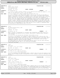 ORIGINAL DECISION REPORT FROM TO 05-01-2014 05-31-2014