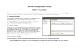 TR-7W Configuration Guide Before You Start