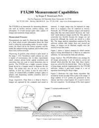 FTÅ200 Measurement Capabilities by Roger P. Woodward, Ph.D.