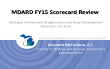 MDARD FY15 Scorecard Review Kenneth McFarlane, P.E. November 18, 2015