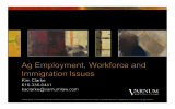 Ag Employment, Workforce and Immigration Issues Kim Clarke 616-336-6441