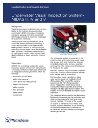 Underwater Visual Inspection System- MIDAS II, IV and V Nondestructive Examination Services Background