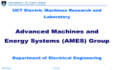 Advanced Machines and Energy Systems (AMES) Group UCT Electric Machines Research and Laboratory