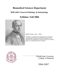 Biomedical Sciences Department Syllabus: Fall 2006 BMS 6601: