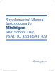 Michigan Supplemental Manual Instructions for SAT