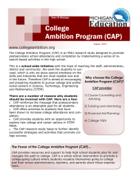 College Ambition Program (CAP) www.collegeambition.org