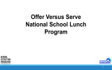 Offer Versus Serve National School Lunch Program 1