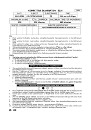 COMPETITIVE EXAMINATION - 2016 09