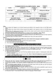 COMPETITIVE EXAMINATION - 2016 12 200