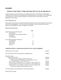 FO-210.08  DESIGNATED TROUT STREAMS FOR THE STATE OF MICHIGAN