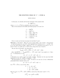 THE SPLITTING FIELD OF X − 5 OVER Q