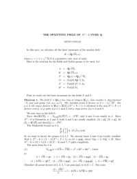 THE SPLITTING FIELD OF X − 6 OVER Q