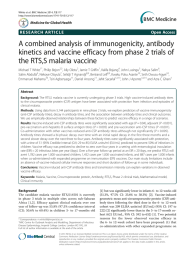 A combined analysis of immunogenicity, antibody the RTS,S malaria vaccine