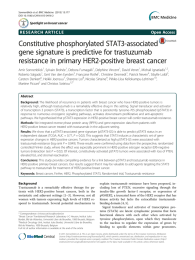 Constitutive phosphorylated STAT3-associated gene signature is predictive for trastuzumab