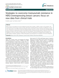 Strategies to overcome trastuzumab resistance in HER2-overexpressing breast cancers: focus on