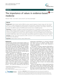 The importance of values in evidence-based medicine Open Access