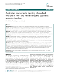 Australian news media framing of medical a content review