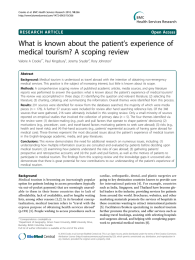 ’s experience of What is known about the patient