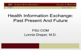 Health Information Exchange: Past Present And Future FSU COM Lonnie Draper, M.D.