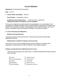 Course Syllabus