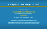 Chapter 4:  Writing Classes Java Software Solutions Third Edition