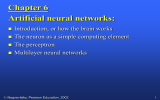 Chapter 6 Artificial neural networks: