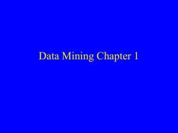 Data Mining Chapter 1