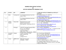   ADDRESS AND CONTACT DETAILS  OF  SATTLITE INTERACTIVE TERMINAL’S (SIT) 