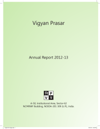 Vigyan Prasar Annual Report 2012-13 P V