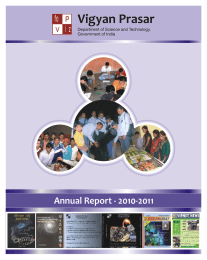 Vigyan Prasar Annual Report - 2010-2011 fo iz