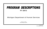 FY 2013 Michigan Department of Human Services January 13, 2012