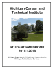 Michigan Career and Technical Institute  STUDENT HANDBOOK