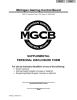 Michigan Gaming Control Board SUPPLEMENTAL PERSONAL DISCLOSURE FORM