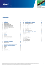 Contents TANzANIA – COuNTRy PROFILE 1