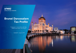 Brunei Darussalam Tax Profile Produced in conjunction with the