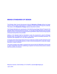 MSHDA STANDARDS OF DESIGN