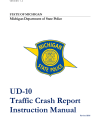UD-10 Traffic Crash Report Instruction Manual