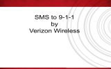 SMS to 9-1-1 by Verizon Wireless