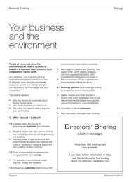 Your business and the environment Strategy