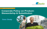 Corporate Policy on Product- Stewardship &amp; Substitution Case Study European Awards 2010