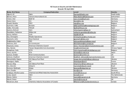 RC Forum on Security and Safe Maintenance Brussels 7th April 2011 Company/Federation