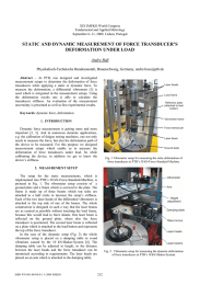 STATIC AND DYNAMIC MEASUREMENT OF FORCE TRANSDUCER’S DEFORMATION UNDER LOAD Andre Buß