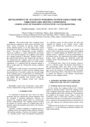 DEVELOPMENT OF ACCURATE WEIGHING SYSTEM USED UNDER THE VIBRATION-LIKE MOVING CONDITIONS