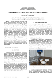 PRIMARY CALIBRATION OF ACOUSTIC EMISSION SENSORS Jiri KEPRT Petr BENES