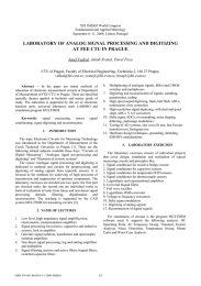 LABORATORY OF ANALOG SIGNAL PROCESSING AND DIGITIZING